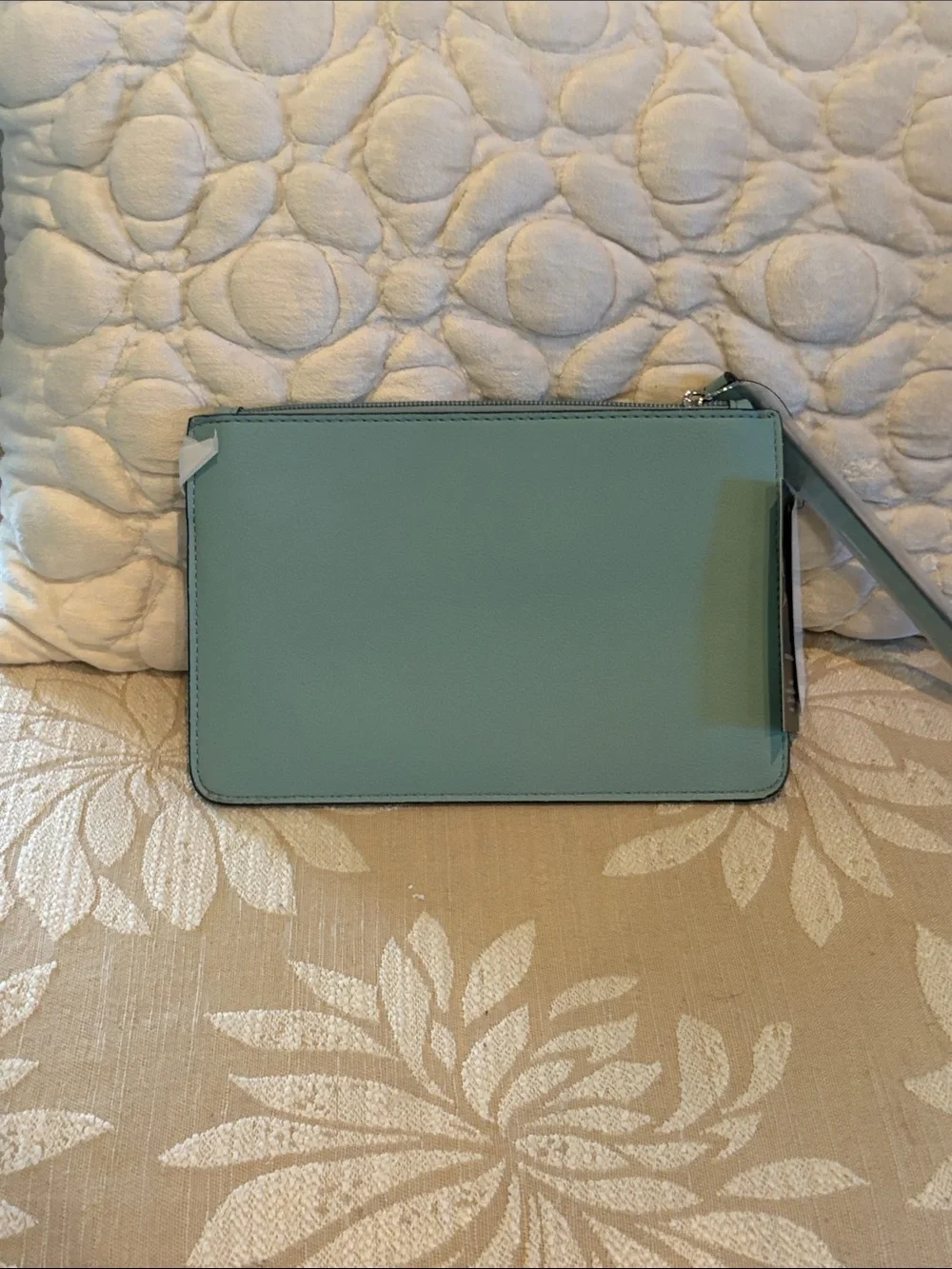 Nine West pale aqua Wristlet Tablet Pouch with Strap